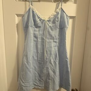 Blue and White Dress